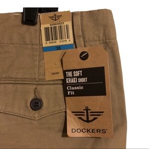 Dockers Men’s Khaki Shorts Classic Fit Tan Size 36